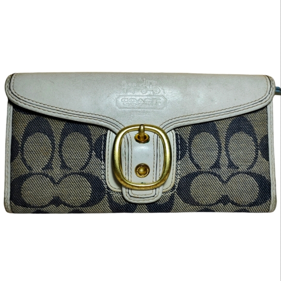Vintage Coach Signature C Bleeker Wallet - Picture 1 of 11